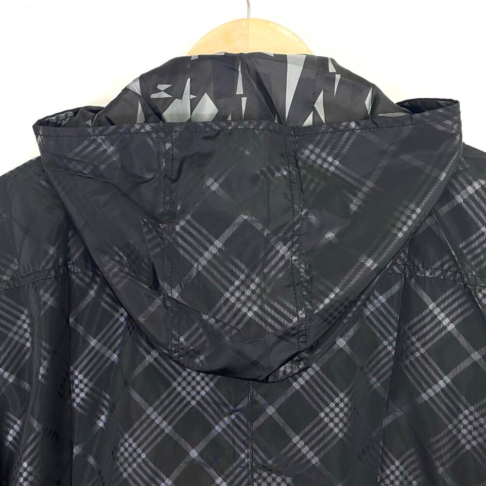 Jack & Jones Hartford Bomber Jacket Mens Sz XXL Black Plaid Hooded Motorcycle - Picture 9 of 15